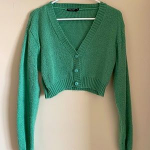 Cropped Cardigan Sweater